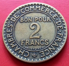 Monnaie France 2 Francs 1922 Chambres de Commerce KM#877 [761]