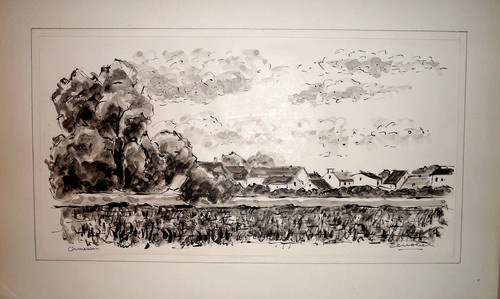 Dessin encre ormesson sur - dessin,