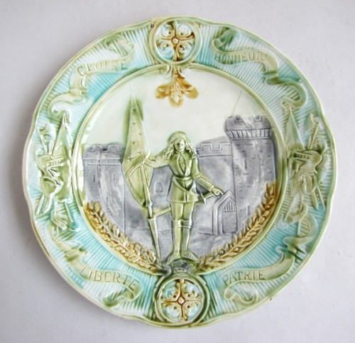 Assiette jeanne arc faïence - d'arc,