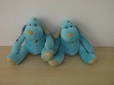 lot deux peluches chien  bleu