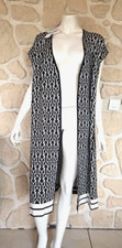 Gilet long noir et blanc marque Mat Fashion (jr)
