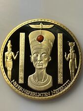 Médaille Nefertiti Égypte Cuivre doré