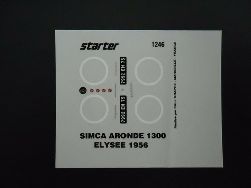 Decal simca aronde elysée - aronde,