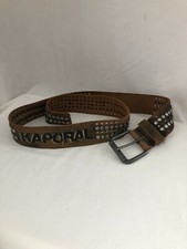 KAPORAL Ceinture Cloutée en cuir souple Marron Vieilli Unisexe CEBR028