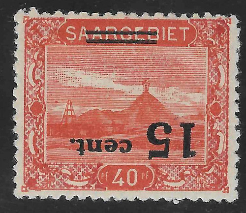 Sarre 72a surcharge - sarre,