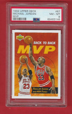 Carte Gradée NBA Basketball 1992 Upper Deck Michael Jordan MVP #67 PSA 8