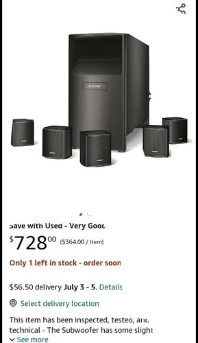 Bose acoustimass series - 6, iii
