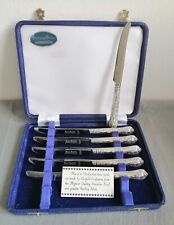 COUTEAUX À BEURRE VINTAGE ARGENT MASSIF ANGLAIS SHEFFIELD ENGLAND ANTIQUE KNIFE