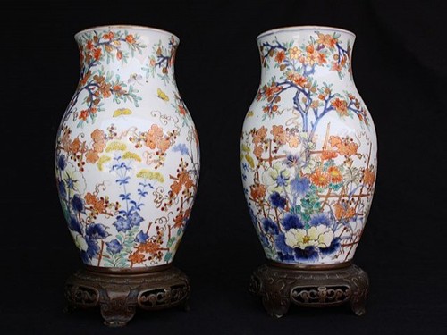 Vases chinois montées - , en