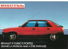 CATALOGUE  RENAULT 11 TURBO 1985