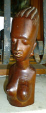 Beau buste de femme africaine , en bois
