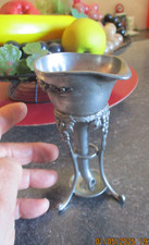 Superbe Ancien Décanteur Entonnoir & Filtre à Vin en Etain de Caviste Sommelier