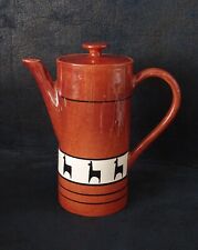 Cafetière céramique argile signé Los Reyes déco Lama Pérou Poterie Art Péruvien