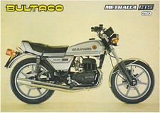 Prospectus BULTACO METRALLA 250 GTS Brochure Catalogue Prospekt Ang Es vers 1981
