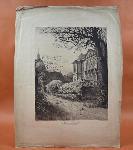 Gravure xxème hôtel - gravure,
