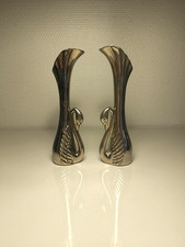 Soliflores métal argenté art