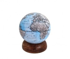 Italfama Bureau Globe Monde Carte , 15cm Diamètre, Amovible Base en Bois, Italie