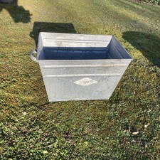 Bac  bassine baignoire zinc galva ancien jardiniere Déco jardin Métal Vasque