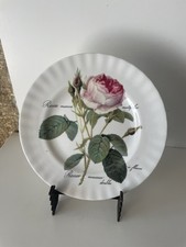 Assiette vintage Roy Kirkham Redouté Roses Fine Bone China Porcelaine Anglaise 2