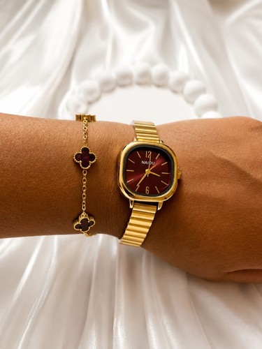 Montre femme dorée acier - dorée,