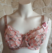 Soutien gorge ton rose fleuri