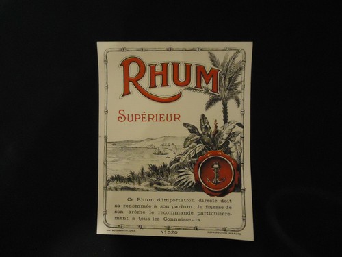 Etiquette ancienne rhum - etiquette,