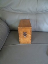 ancienne boite de rangement en bois classeur