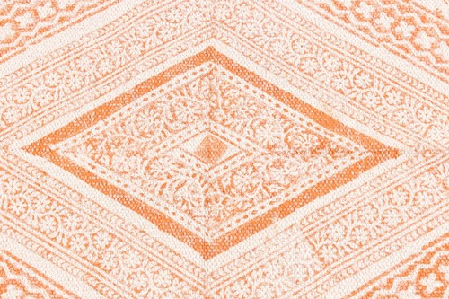 Orange gemoetric coton - orange,