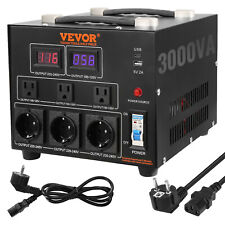VEVOR Transformateur Convertisseur Tension Élévateur Abaisse 220V⇄110V 3000VA CE