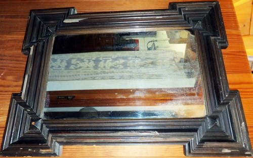 Miroir mural bois précieux - miroir,
