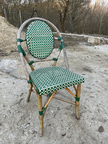 Chaise verte bistro - 1,