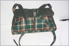 SYLVAIN LEFEVBRE  Sac Bandoulière Tissu Tartan Daim TBE