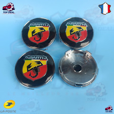 4 Caches Moyeu ABARTH Jante Centre De Roue 60mm Insigne Logo Fiat Abarth
