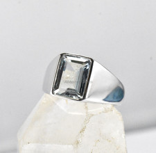 Bague classique aigue-marine