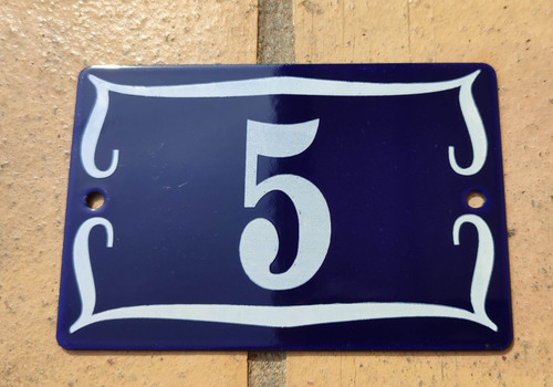 Plaque emaillee numero - numero, rue