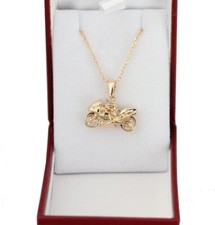 Pendentif Plaqué or 750/000 moto avec sa chaine