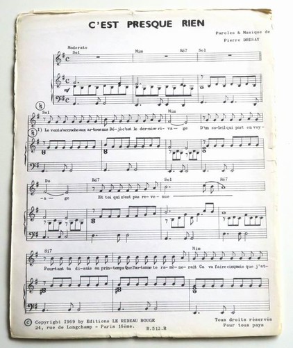 Partition vintage sheet music