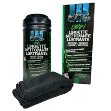 Lingettes boite de 80 + 1 microfibre UNPASS OMW   nettoyant/lustrant  pour moto
