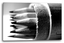 Toile/Cadres Belle image murale crayons de couleur photo en noir et blanc décor