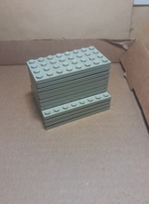 LEGO LOT DE 12 PLAQUES GRISES 2 DIMENSIONS voir photos, BON ETAT