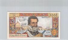 BILLET FRANCE - 5000 FRANCS - 10.7.1958 - F.49(7) - PICK135a - U.58 - N°94740
