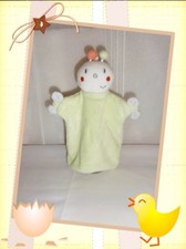 H - Doudou Plat Marionnette Insecte Papillon Vert Clair  Siplec 