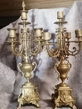 Paire de CANDELABRES en laiton