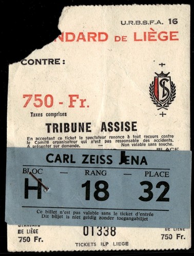 Ticket 1977 standard - 1977, liege