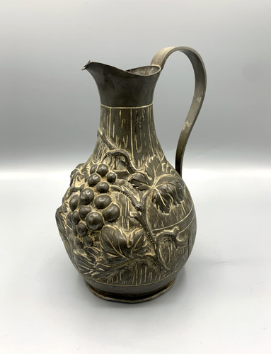 Pichet étain repoussé - pichet, en
