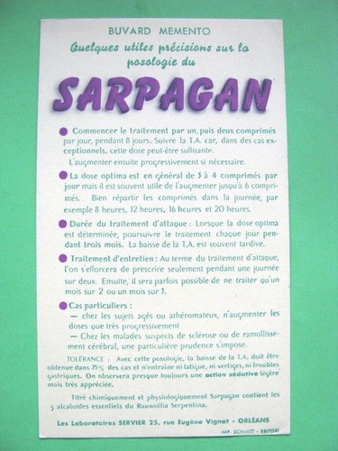 Ancien buvard sarpagan - ancien,