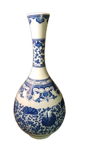 Vase porcelaine bleu et - vase,