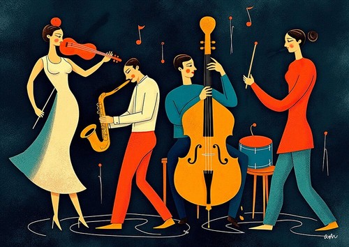 Illustration jazz style - jazz,