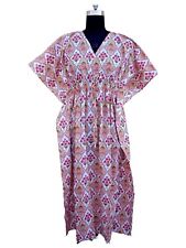 Robe Maxi Florale Rose Bébé En Coton Indien Pour Femmes, Couverture D'Été Plage
