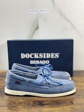 Sebago Docksides Portland Suède Indigo Chaussure De Bateau Homme Sebago 41,5